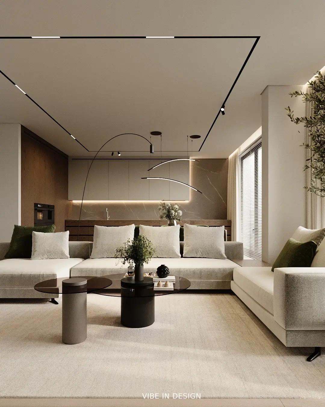 Wizualizacja wnętrza: salon – ujęcie 01