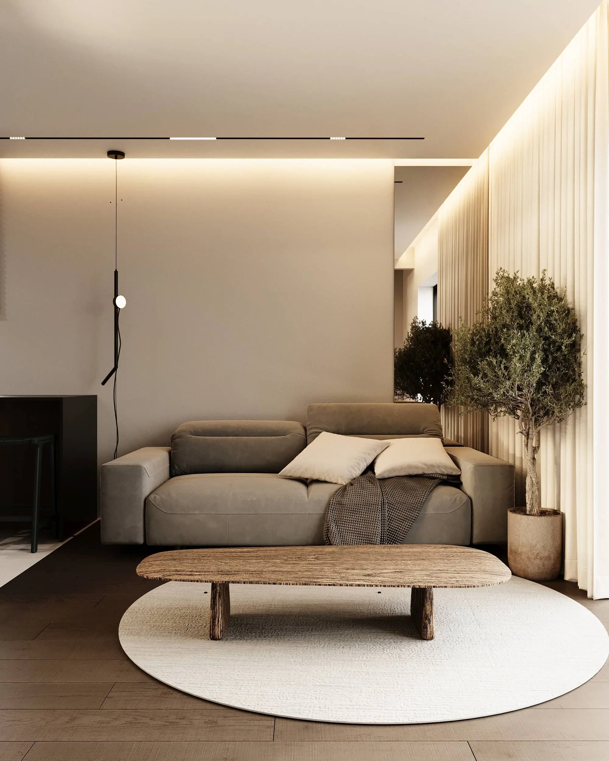Wizualizacja wnętrza: salon – ujęcie 20